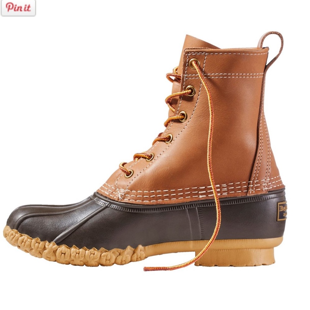 Original LL Bean Women’s Tan/Brown 8” Duck Boots Size 7